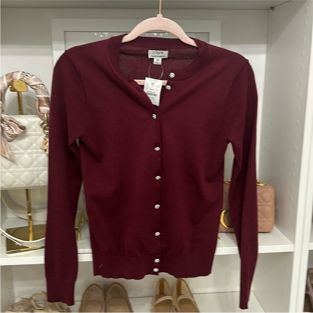 J.Crew Factory Jewel Button Cardigan NWT XS
